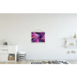 Abstract - Swirl - Futuristic - Neon textielposter latten blank klein -kinderkamer