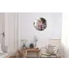 Ochtendjas - Krulspelden - Roze Wandcirkel aluminium klein -woonkamer