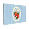 Aardbeien - Lijst - Rood - Geruit canvas 2cm klein -z3d