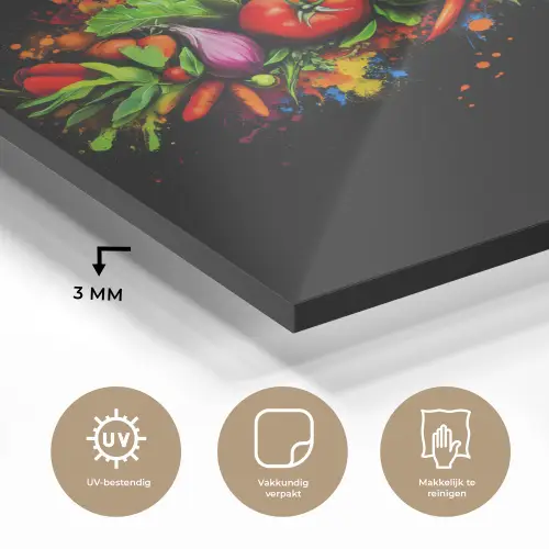 Groente - Eten - Kruiden - Graffiti - Koken plexiglas 5mm klein -sfeer2
