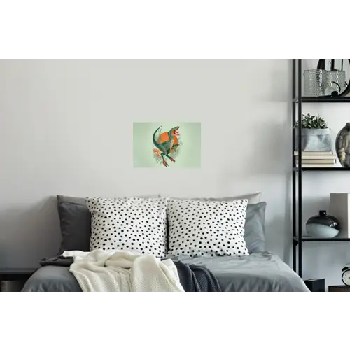Dino - Bladeren - Grafisch - Groen Muursticker klein -slaapkamer