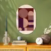 Geometrisch - Cirkels - Rood Wandcirkel Ovaal Forex klein -sfeer2