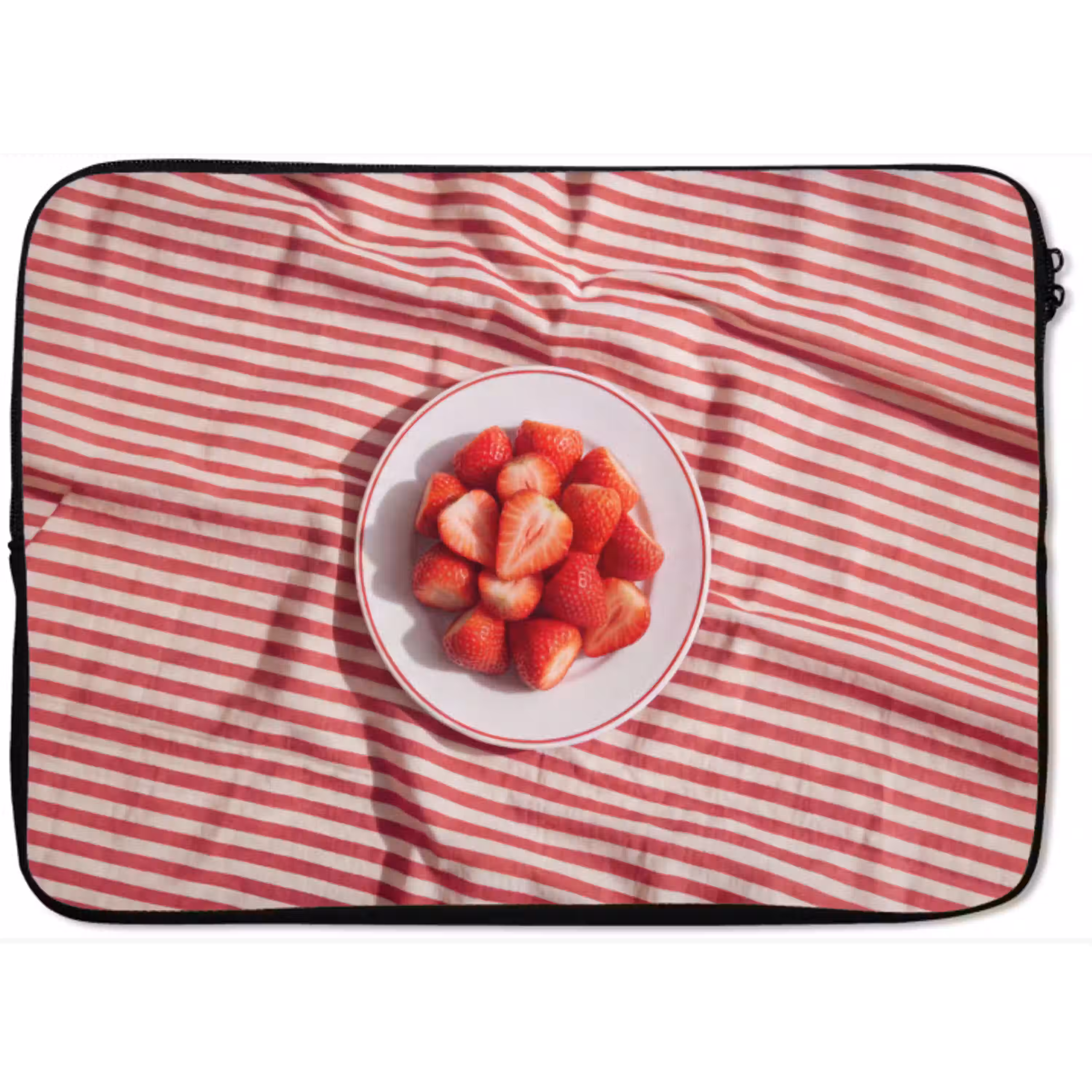 Eten - Aardbeien - Fruit - Zomer - Rood laptophoes neopreen klein -zkaufland3dotto