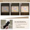 Madeliefjes - Kleurrijk - Pastel Light Box met batterij (Wandlamp kind) middel -USP_dimbaarNL
