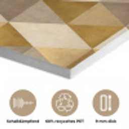 Geometrisch - Driehoek - Goud PET vilt klein 837 -closeup_DE