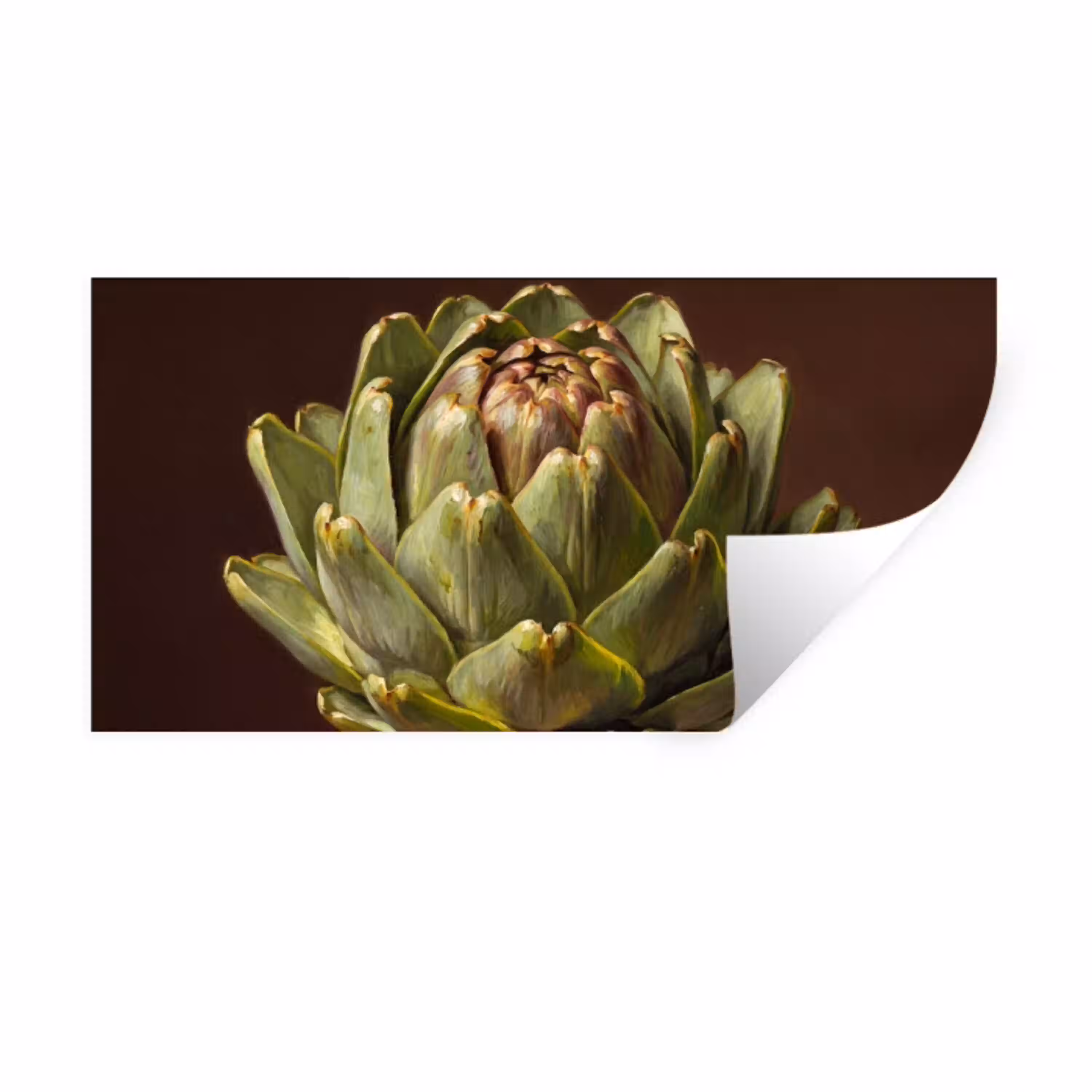 Groente - Artisjok - Groen Muursticker klein -3d