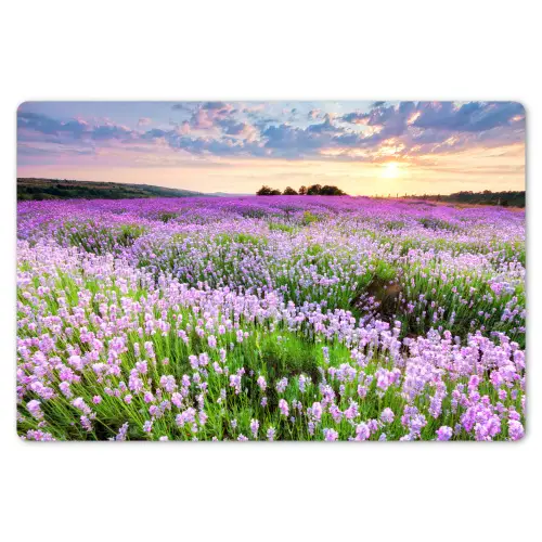 Lavendel - Bloemen - Zonsondergang - Paars - Weide Placemat vinyl groot -zzsfeer1_Kitchenyeah-website