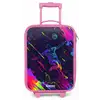 Neon actievolle voetbalspeler Kinderkoffer - Roze klein -zz3dotto