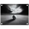 Golfbal - Wazig - Zwart tuinposter los doek klein -3d