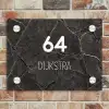Gebarsten steen - Modern Naambord Rechthoek middel -sfeer3