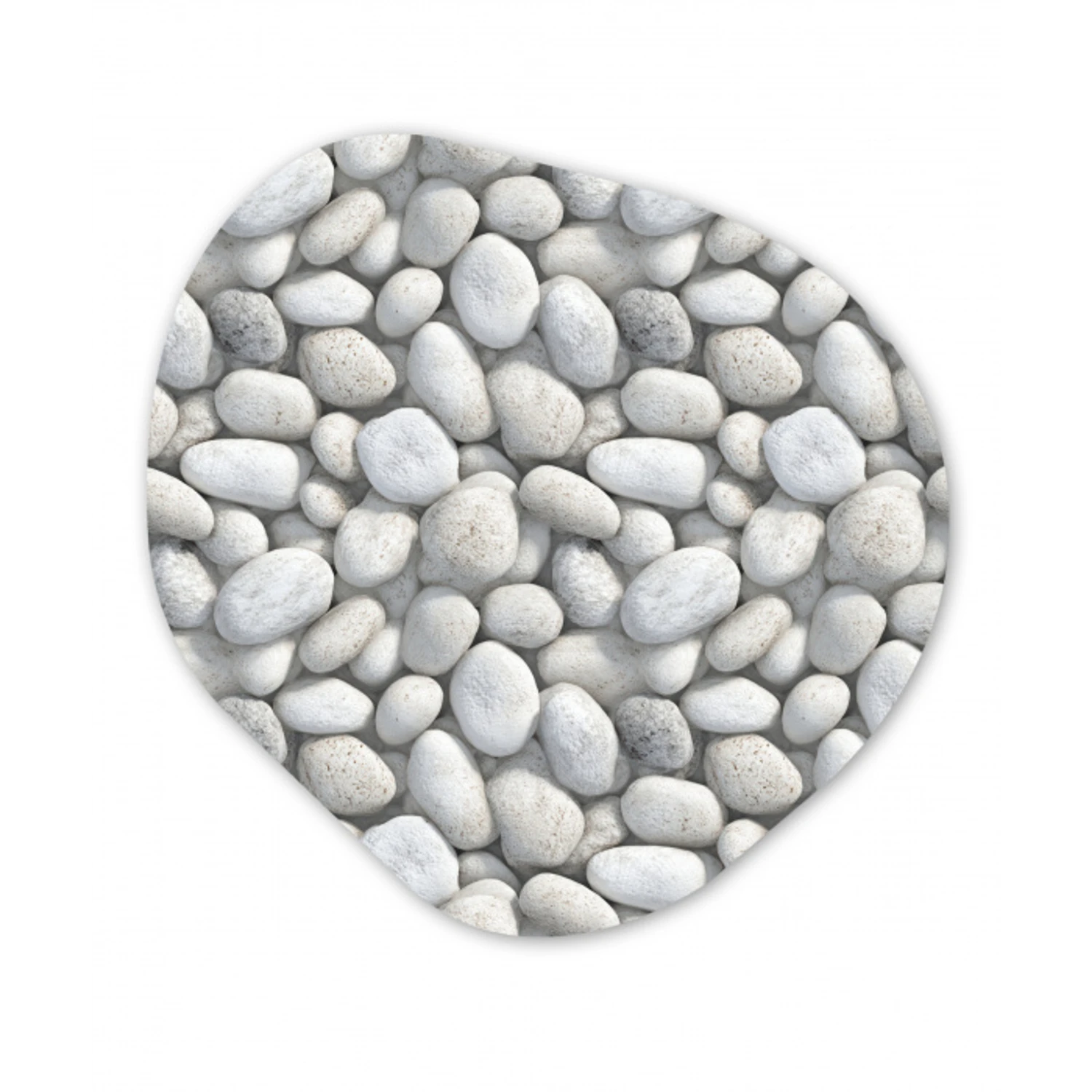 Steentjes - Grijs - Ovaal Wandcirkel Organisch Aluminium middel 851 -3d