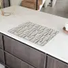 Reliëf - Structuur - Wit Inductie beschermer vinyl 3mm klein 276 -sfeer8