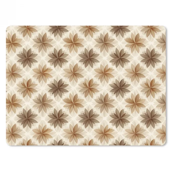 Geografisch - Patroon - Bruin muismat rubber klein 262 -3d