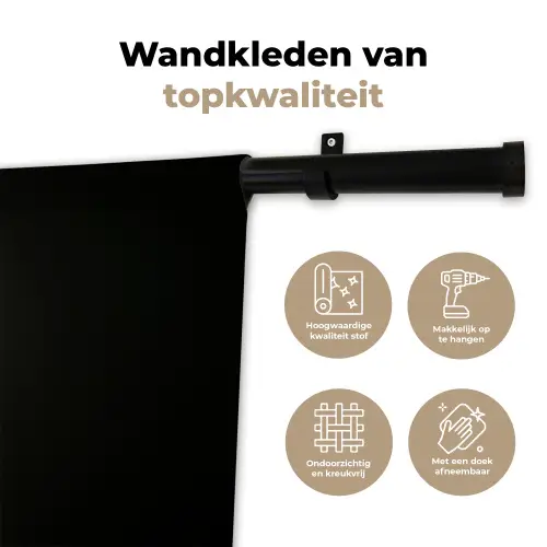 Goudbruine - Bladeren - Vaas - Herfstachtig Wandkleed katoen klein -sfeer2