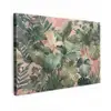 Compositie van bladeren - Groen - Roze canvas 2cm klein -z3d