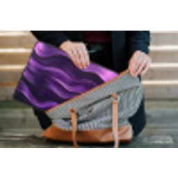 Golven - Abstract - Paars laptophoes neopreen klein -tas