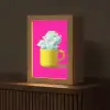 Mok - Wolken - Roze - Minimalitisch Light Box met kabel (Tafellamp) klein -z3d_website