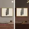 Penseelstreken - Verticaal - Zwart Light Box met batterij (Wandlamp) middel -sfeer3