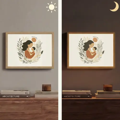 Illustratie - Quote - Moeder Light Box met batterij (Wandlamp) middel -sfeer3