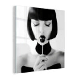 Vrouw - Lolly - Zwart - Wit plexiglas 5mm klein -z3d