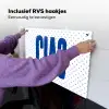 Ciao - Blauw - Stippen Inductie beschemer met haakjes klein -ky-ophangen-nl