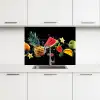 Splash - Fruit - Zwart keuken achterwand 2 middel -3d