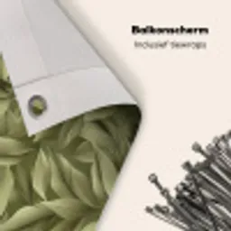 Bladeren - Modern - Groen Balkonbeschermer Duitsland klein 596 -closeup_NL
