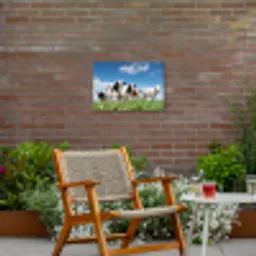 Koeien in de weide Tuinposter op houten frame 2 cm dik klein -sfeer3