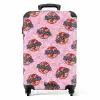 Retro discobal patroon roze NBS - Handbagage koffer - Kinderen Unisex middel -productfoto_recht