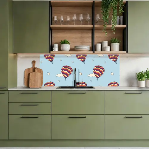 Design - Vintage - Luchtballon keuken achterwand 2 middel 871 -sfeer3