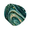 Marmerlook - Luxe - Goud - Turquoise - Glitter Wandcirkel Organisch Forex 3mm klein -3d