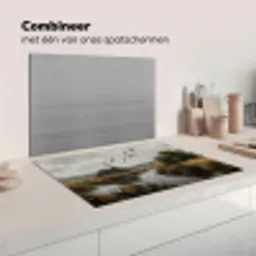 Eenden - Rivier - Landschap - Vlucht - Nostalgisch Inductie beschermer vinyl 3mm klein -wsfeer7_website