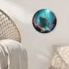 Schip - Hout - Koraalriffen - Zonlicht Wandcirkel kunststof plaat 5mm dik klein -sfeer5