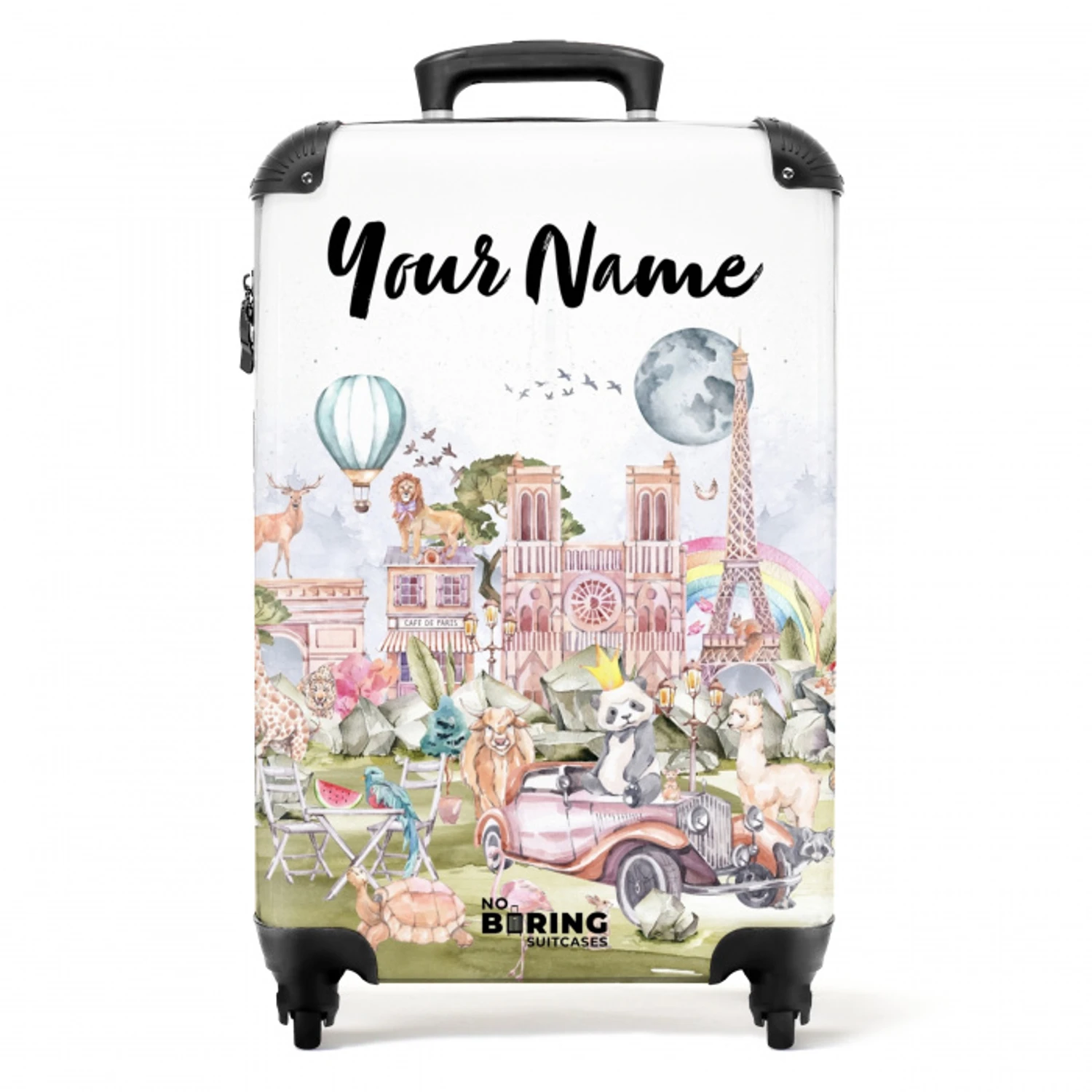 Dierlijke fantasiestad NBS - Handbagage koffer - Kinderen Unisex middel -productfoto_recht