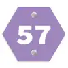 Paars - Traditioneel Naambord Hexagon klein -3d