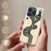 Beige - Lijnen - Golvend -  Abstract Telefoonhoesje iPhone 17 Pro klein -sfeer3_NL