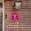 Roze rozen - Modern Naambord Vierkant klein -sfeer7-XS