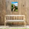 Uil - Boomstronk - Bos - Lucht Tuinposter op houten frame 2 cm dik klein -sfeer4