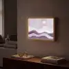 Golven - Heuvels - Abstract - Paars Light Box met batterij (Wandlamp) middel -sfeer1