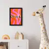 Zebraprint - Grafisch - COOL - Oranje fotolijst zwart zonder passe partout klein -usfeer4_kinderkamer