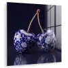 Porselein- Kersen - Delfts - Blauw plexiglas 5mm klein -zzzproduct_nieuw
