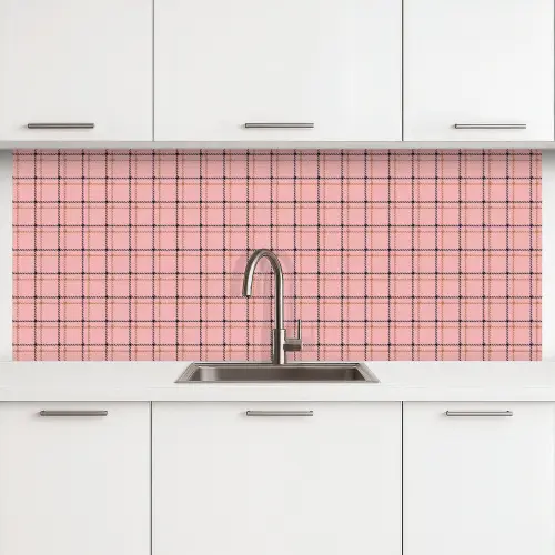 Plaid - Patroon - Gestreept - Roze keuken achterwand 2 middel 871 -3d
