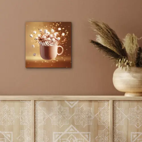 Chocomelk - Drinken - Warm - Bruin aluminium wit klein -sfeer4