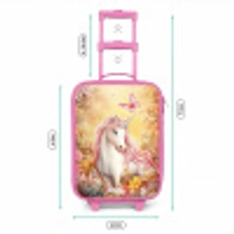 Eenhoorn - Vlinder - Roze - Manen Kinderkoffer - Roze klein -productfoto_formaten