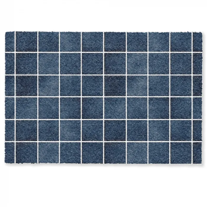 Tegel - Modern - Blauw Deurmat klein 898 -zkaufland3d