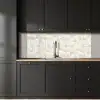 Bloemenpatroon - Silhouet - Wit keuken achterwand 2 middel 871 -sfeer1