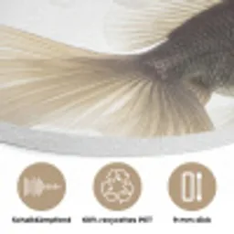 Goudvissen - Modern - Wit Akoestische PET Vilt - Rond klein -closeup_DE