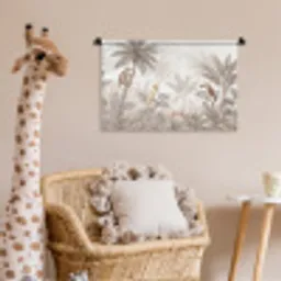 Jungle - Dieren - Palmbomen Wandkleed katoen klein -wsfeer5_kind