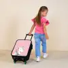 Cartoon unicorn met regenboogmanen Kinderkoffer - Zwart klein -sfeer1