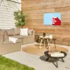 Today is a good day - Rood - lichtblauw Tuinposter op houten frame 2 cm dik klein -sfeer2